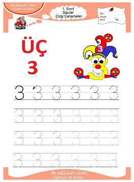 Çocuklar İçin Çizgi Çalışma Sayfaları 